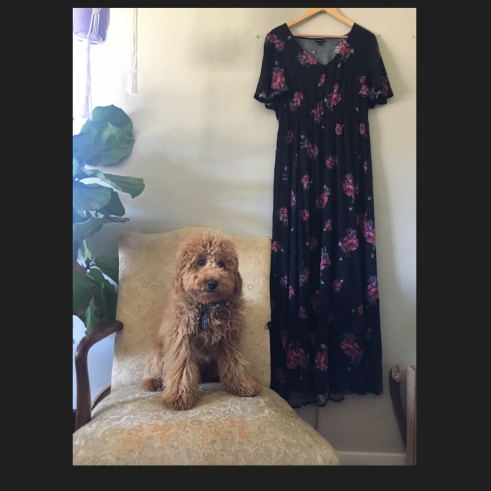 Torrid black floral maxi dress